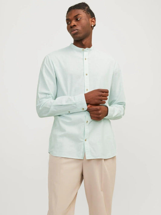 JACK AND JONES Summer Cotton/Linen Comfort Fit Shirt - SMgarment's