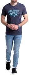 JACK & JONES Chest Print Crew Neck T-Shirt - Smgarment's