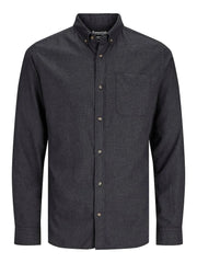 JACK & JONES Classic Dark Grey Melange Shirt - SMgarment's