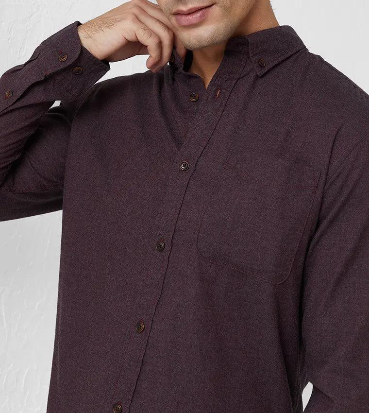 JACK & JONES JJECLASSIC Heather Long Sleeve Shirt - SMgarment's