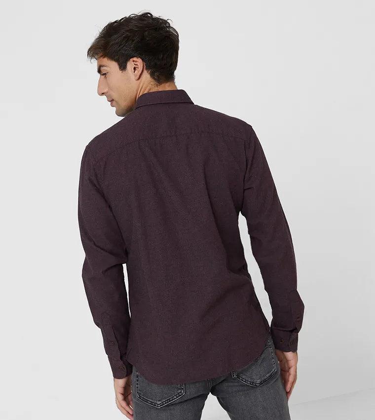 JACK & JONES JJECLASSIC Heather Long Sleeve Shirt - SMgarment's
