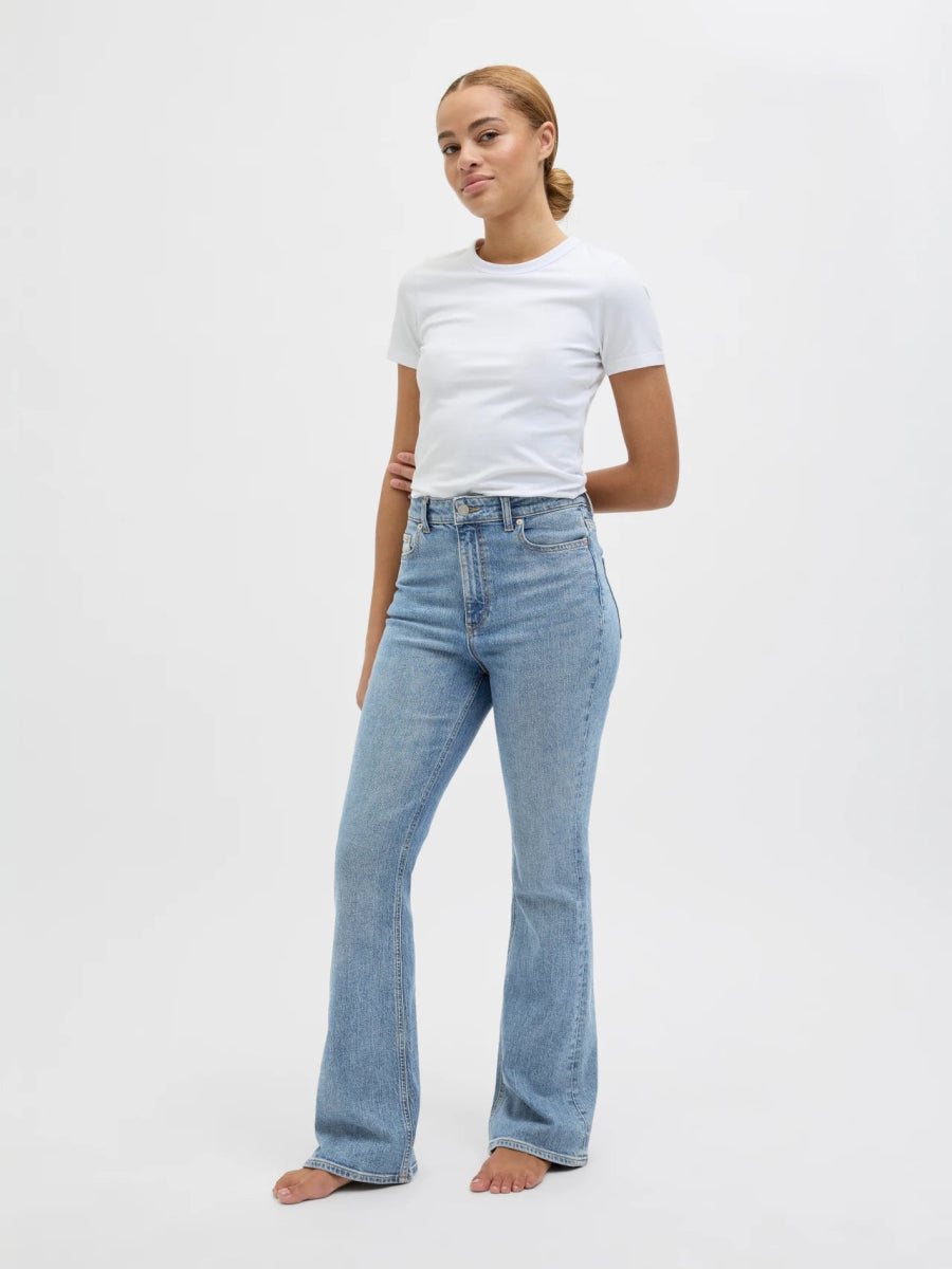 JACK & JONES JXTURIN BOOTCUT HIGH WAIST JEANS RIPPED STYLE - Smgarment's