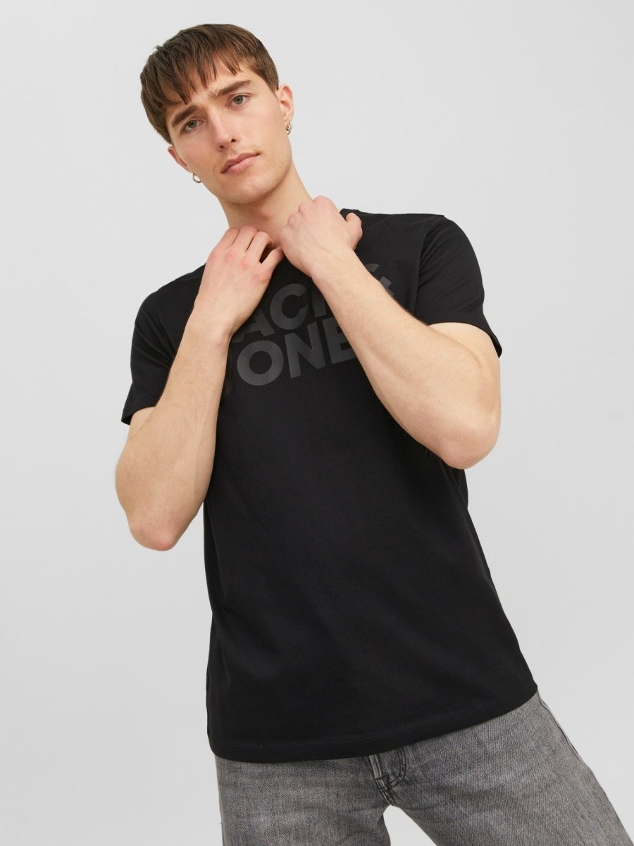 JACK & JONES Logo Round Neck T-Shirt - Smgarment's