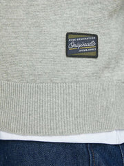 Jack & Jones Long Sleeve Grey Sweater - Smgarment's