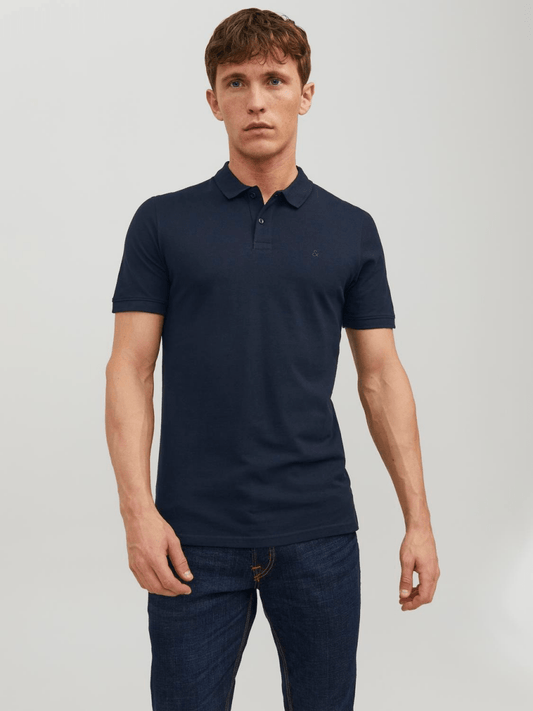 JACK & JONES Plain collar Polo T Shirt - Smgarment's