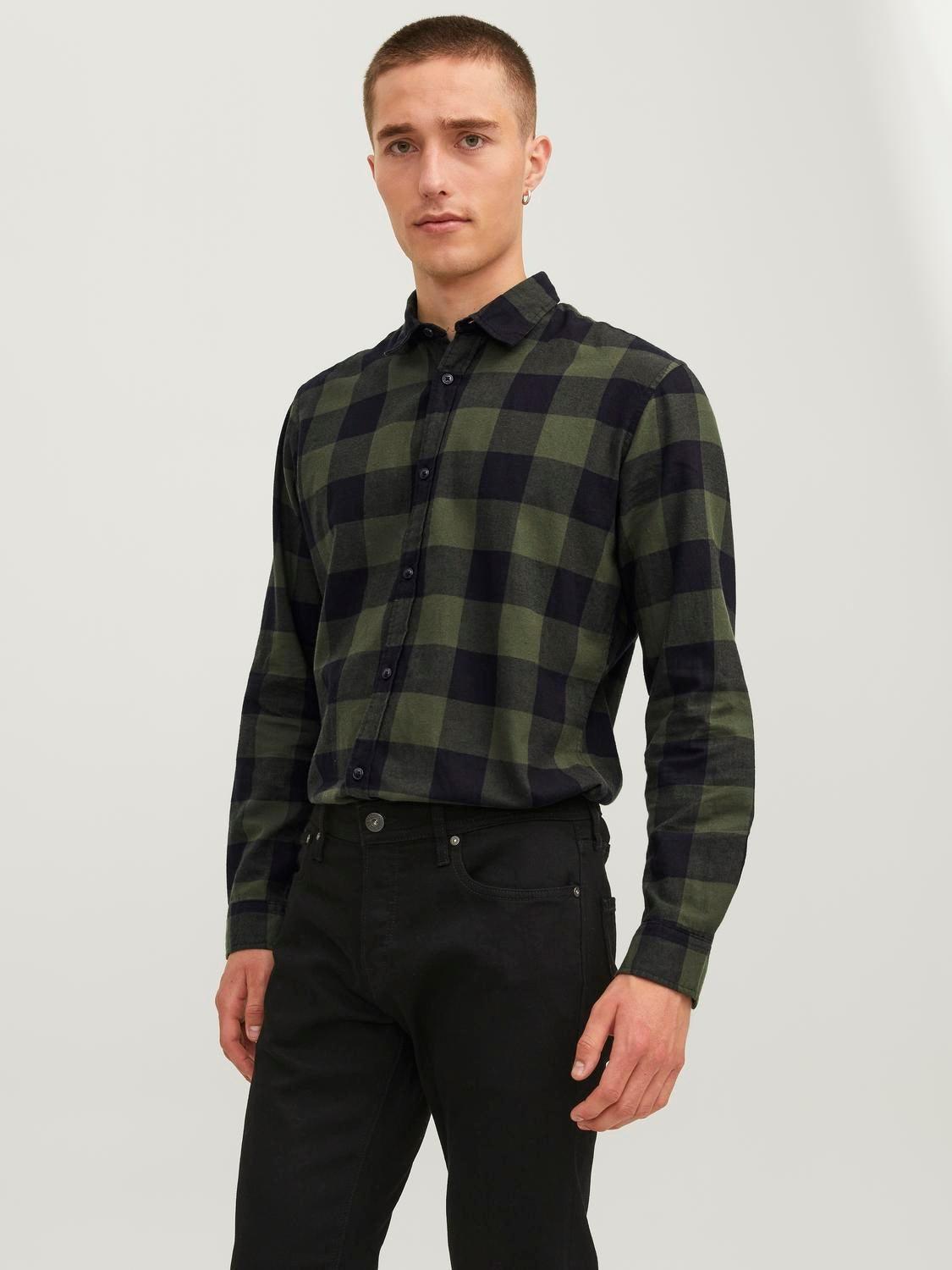 JACK & JONES SLIM FIT CHECKED SHIRT - SMgarment's
