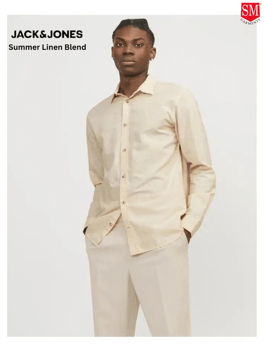 JACK & JONES Summer Linen Blend Shirt - Smgarment's