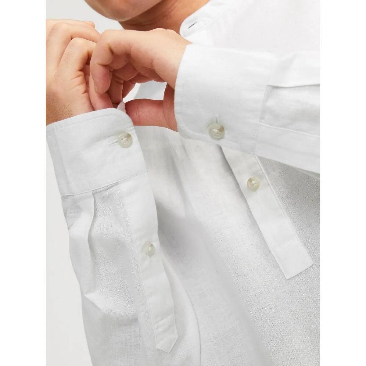 JACK & JONES SUMMER TUNIC - WHITE COTTON|LINEN - SMgarment's