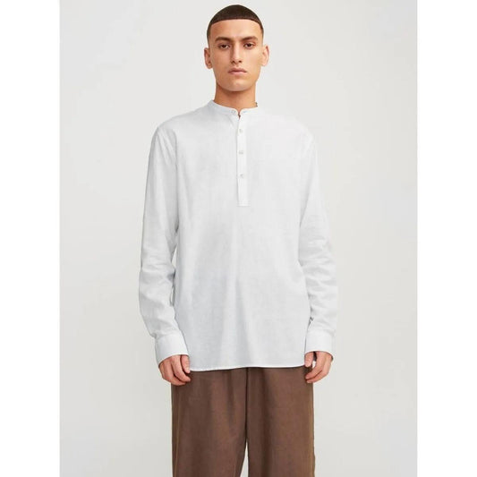 JACK & JONES SUMMER TUNIC - WHITE COTTON|LINEN - SMgarment's