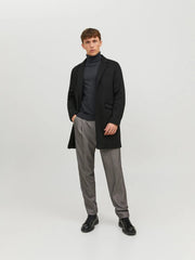 JACK&JONES Dark Grey Melange Plain Turtleneck - SMgarment's