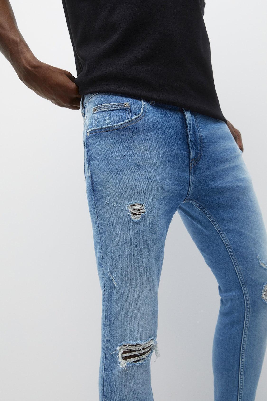 JEANS SUPER SKINNY FIT COM RASGÕES - SMgarment's