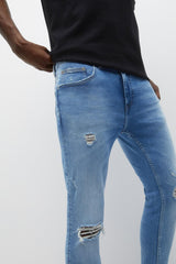 JEANS SUPER SKINNY FIT COM RASGÕES - SMgarment's