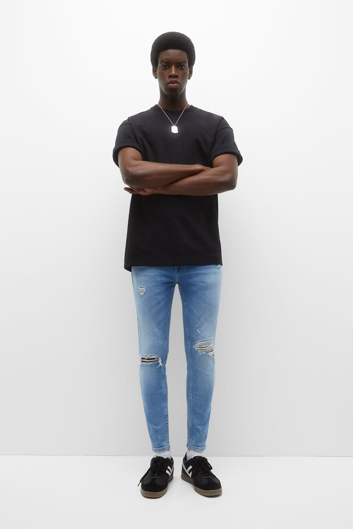 JEANS SUPER SKINNY FIT COM RASGÕES - SMgarment's