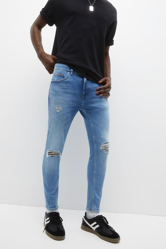 JEANS SUPER SKINNY FIT COM RASGÕES - SMgarment's