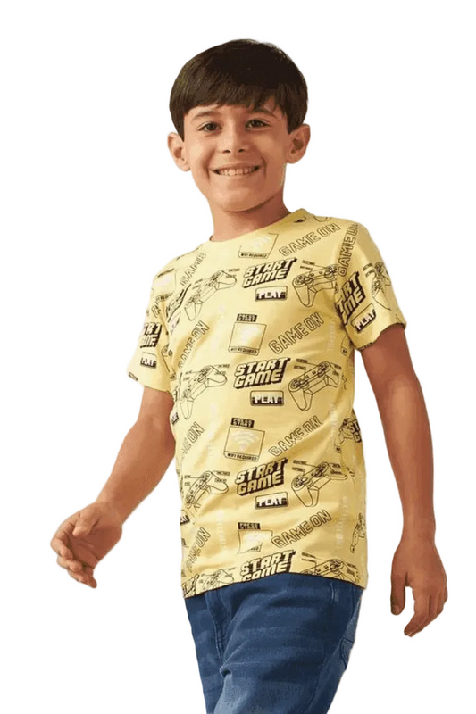 JUNIORS All - over gamer print crew neck - SMgarment's