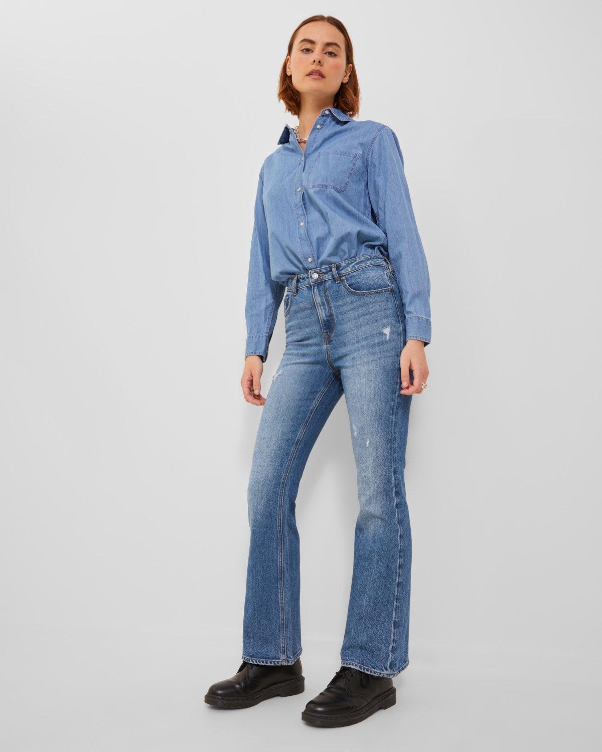 JXTURIN BOOTCUT High Waist JEANS - SMgarment's