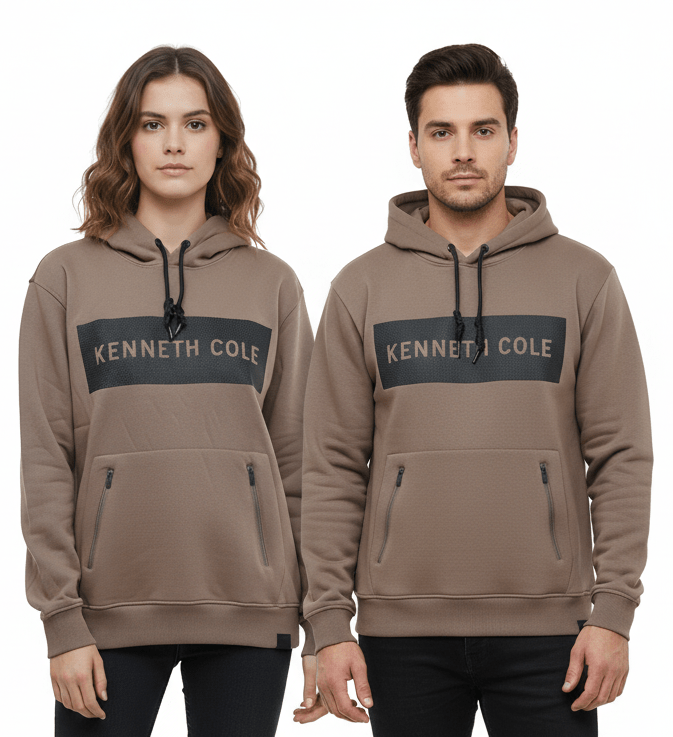 KENETH COLE MENS EMBOSSED LOGO HOODIE - Smgarment's