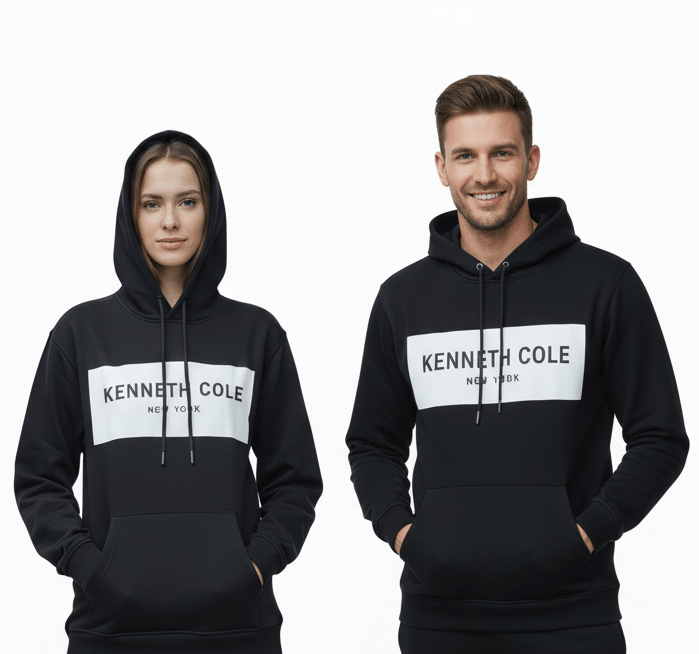 KENETH COLE MENS PRINTED LOGO HOODIE - Smgarment's