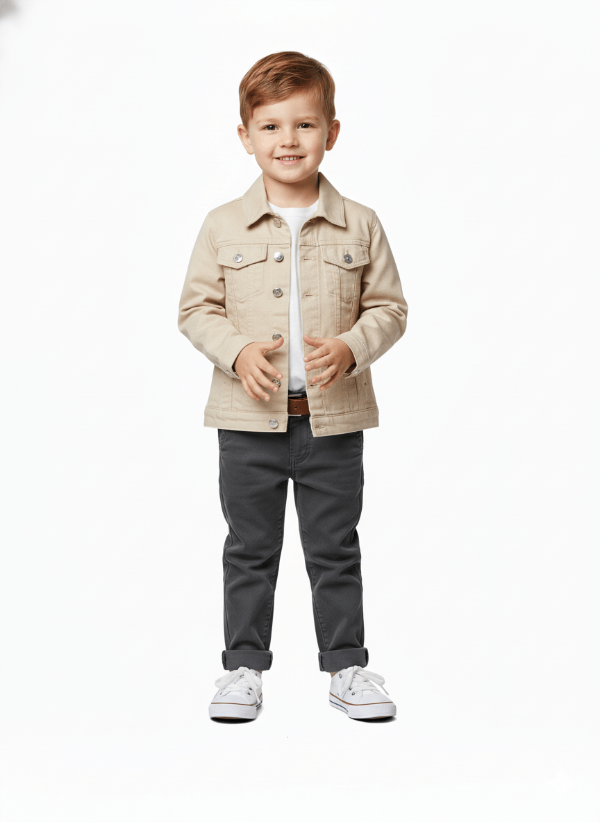 KIDS Ash Denim Jacket Long Sleeve - Smgarment's