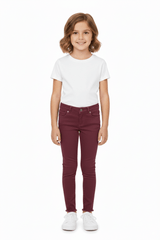 Kids Burgundy Skinny Jeans - Smgarment's