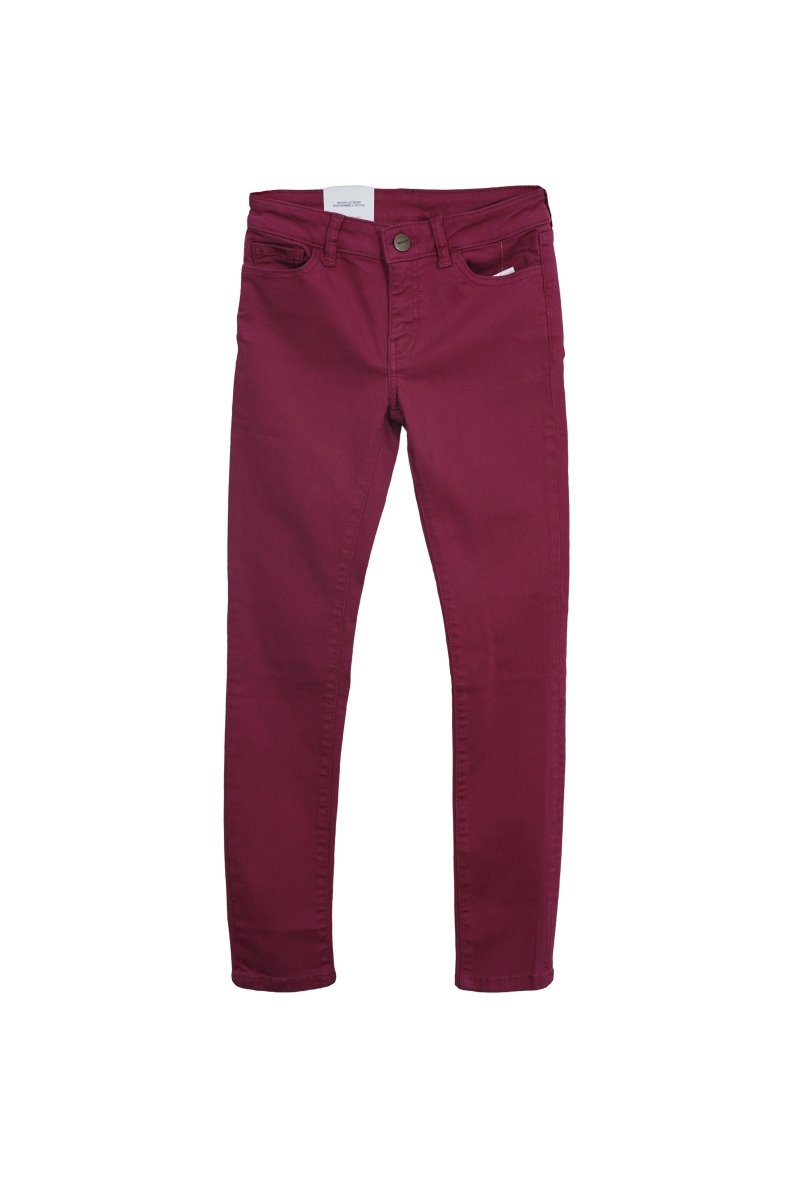 Kids Burgundy Skinny Jeans - Smgarment's