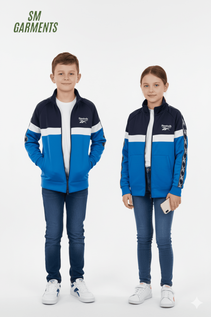 KIDS COLOR BLOCK ZIPPED PULLOVER - Smgarment's