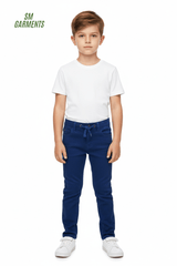 KIDS DEEP BLUE JOGGER JEANS - Smgarment's