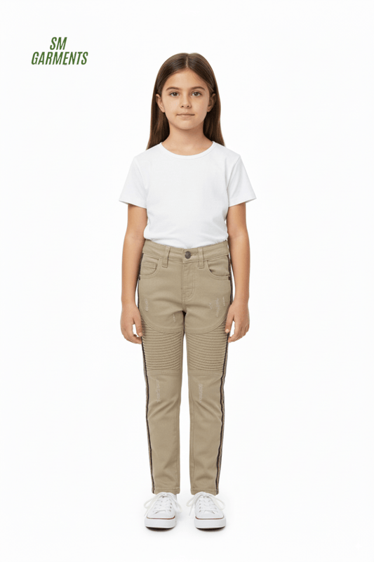 KIDS ' Distressed Jeans with Side Stripe - Smgarment's