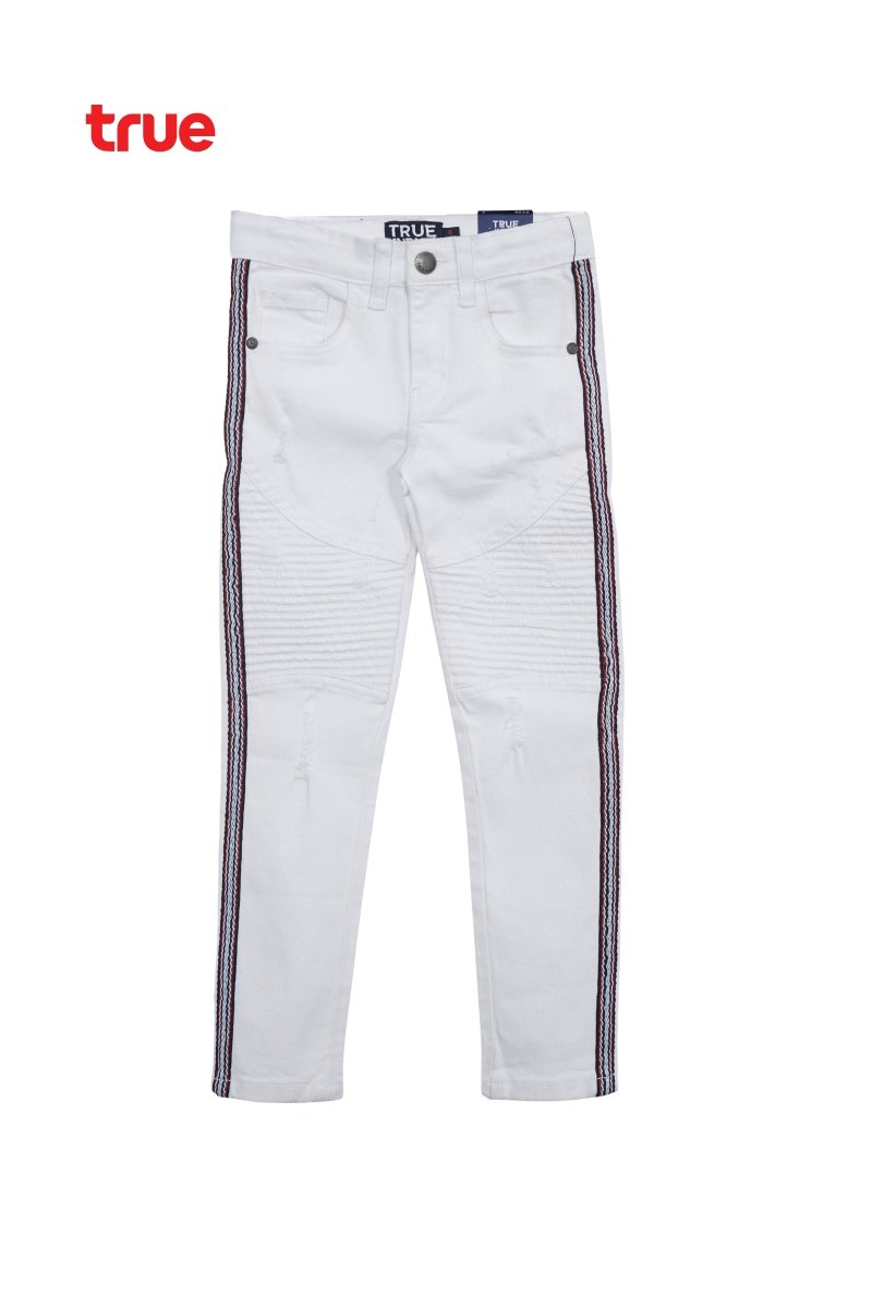 KIDS ' Distressed Jeans with Side Stripe - Smgarment's