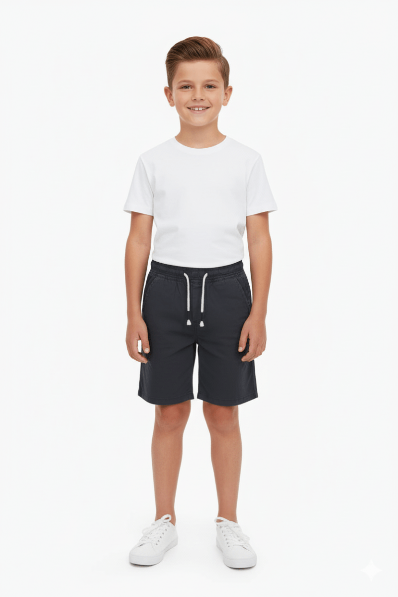 KIDS EL CORTE INGLIS Boys' Casual Drawstring Shorts – Dark Charcoal - Smgarment's