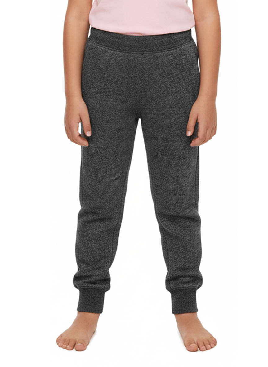 Kids' Essential Marled Fleece Joggers Trouser - Charcoal Grey - Smgarment's