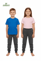 Kids' Essential Marled Fleece Joggers Trouser - Charcoal Grey - Smgarment's