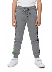 KIDS Grey Performance Joggers Trouser with Camo Side Stripe - Smgarment's