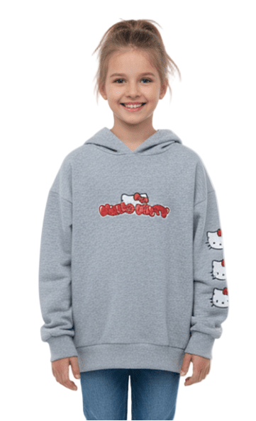 Kids' Hello Kitty Graphic Hoodie – Grey - Smgarment's