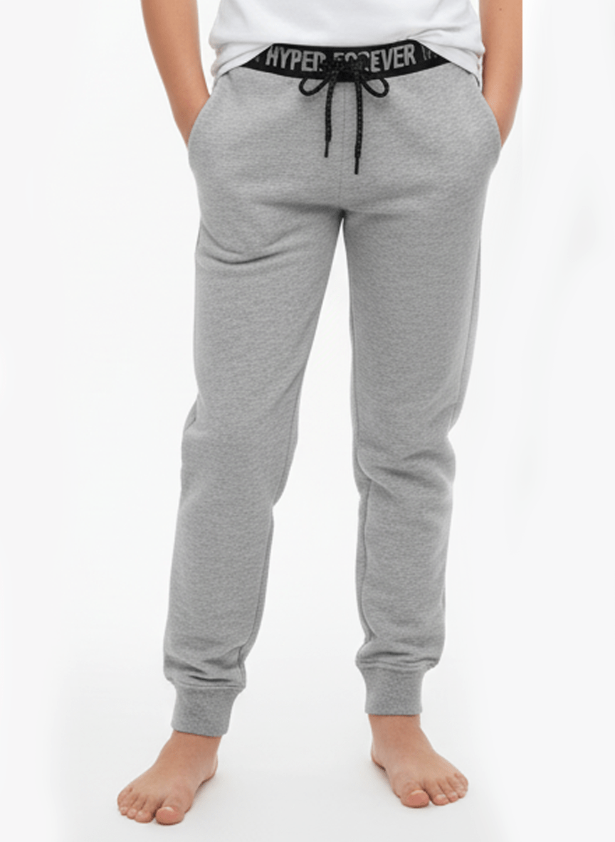 KIDS HYPER FOREVER Waistband Grey Jogger Trouser - Smgarment's