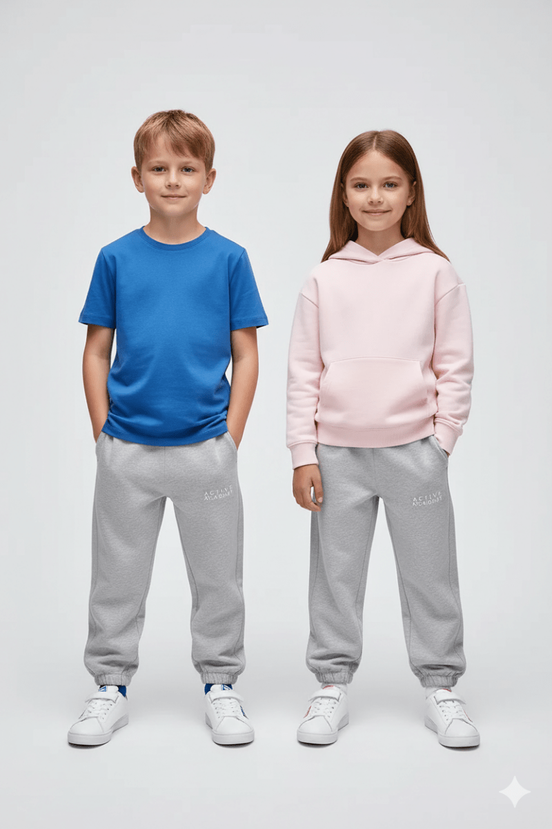 Kids Jogger Trousers With Embroidery - Smgarment's