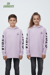 KIDS LOGO AND PRINTED SLEEVES HOODIE - Smgarment's