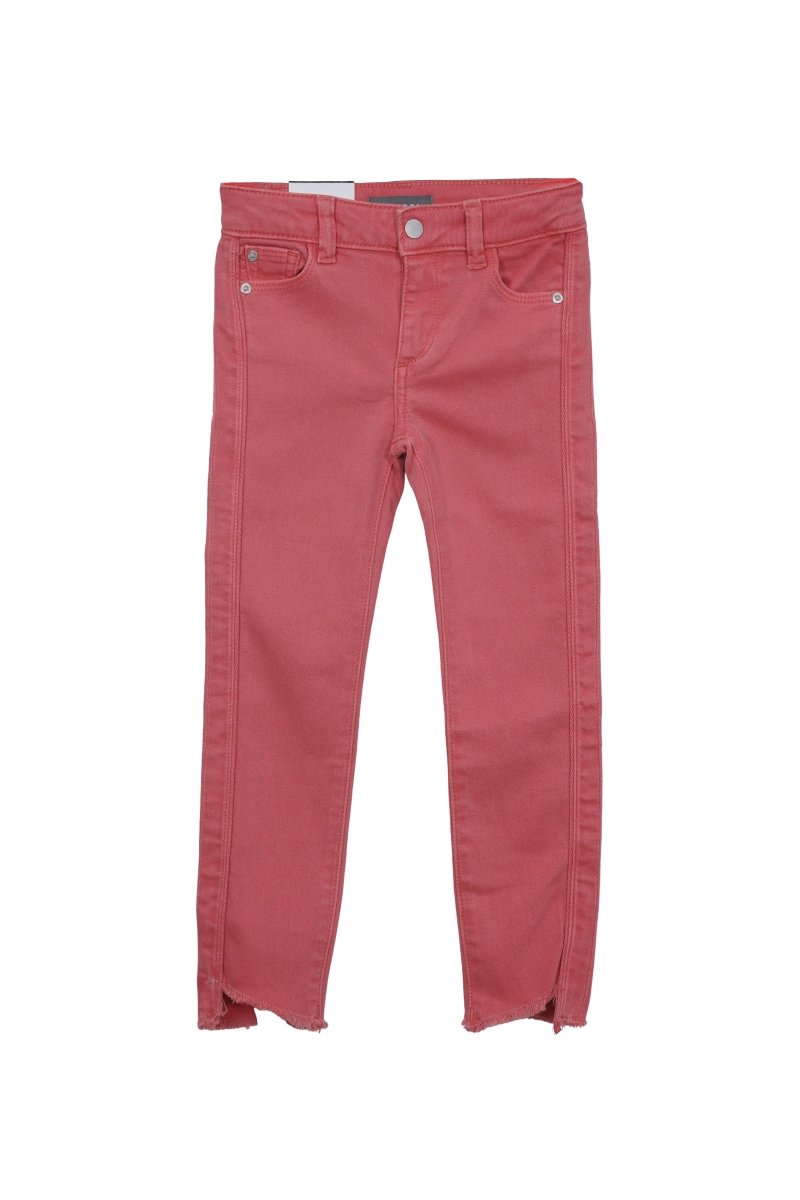 Kids’ Pink Skinny Jeans with Raw Step Hem - Smgarment's