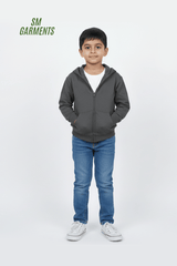 KIDS PLAIN ZIPP UP HOODIE - Smgarment's