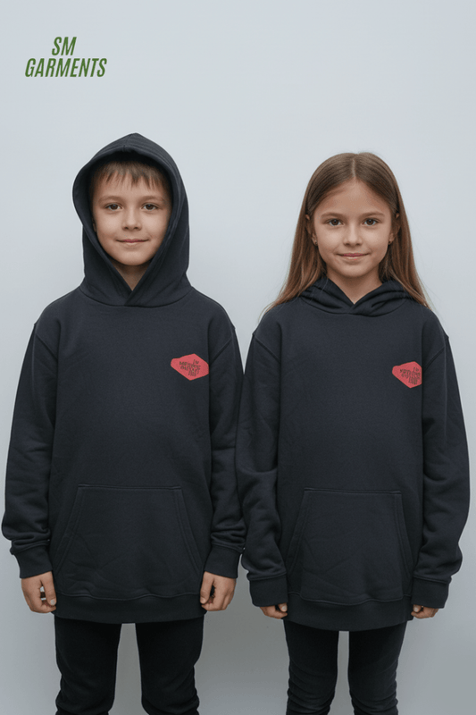 KIDS PRINTED LOGO HOODIE - Smgarment's