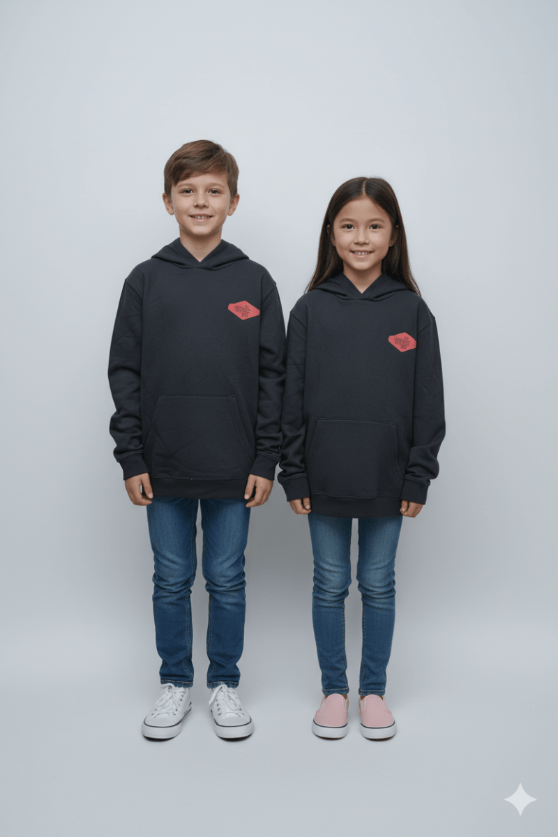KIDS PRINTED LOGO HOODIE - Smgarment's