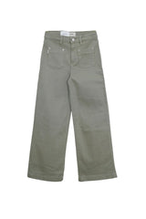 Kids Sage Green Wide - Leg Jeans - Smgarment's