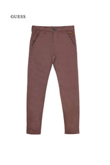 kids Slim Fit Stretch Chino Pants - Brown - Smgarment's