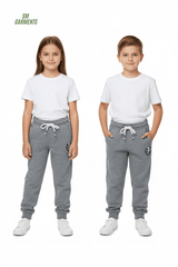 Kids Sporty Fleece Jogger Trouser - Heather Grey - Smgarment's