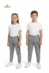 Kids' Taped Joggers Trouser - White - Smgarment's