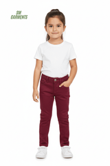 Kids’ Wine Red Skinny Jeans - Smgarment's