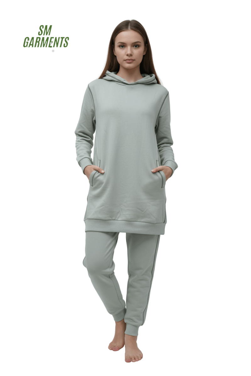 KLEINIGKEIT WOMENS LONG HOODIE ANA IVANOSTITCH TRACK SUIT - Smgarment's