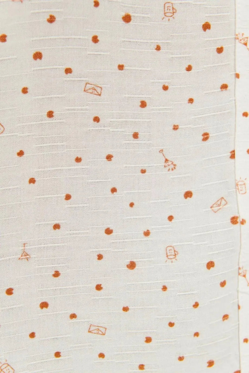 KOAJ Printed Long - Sleeved Unicolor Blouse - Smgarment's