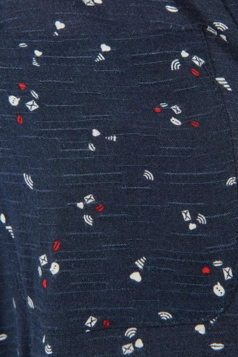 KOAJ Printed Long - Sleeved Unicolor Blouse - Smgarment's