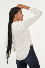 KOAJ Printed Long - Sleeved Unicolor Blouse - Smgarment's